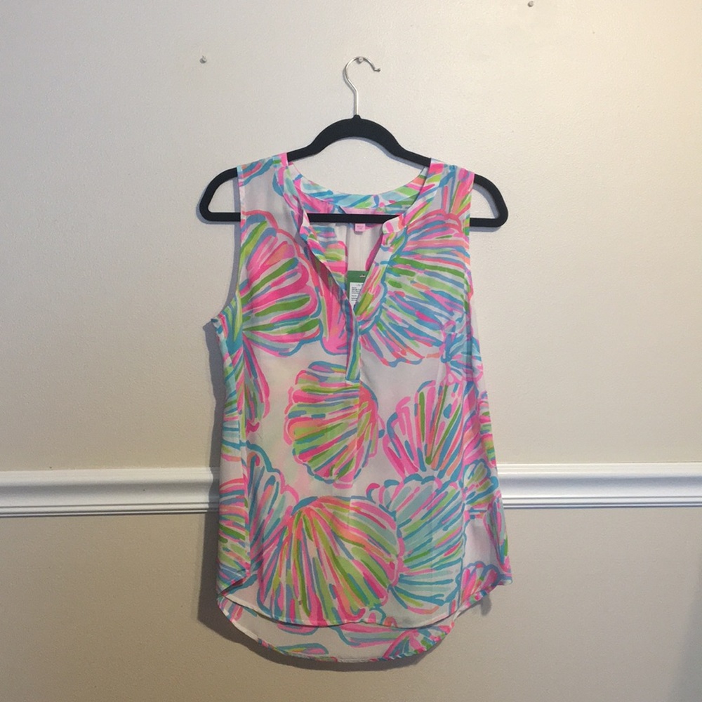 Lilly Pulitzer Sleeveless Stacey Top Shellabrate